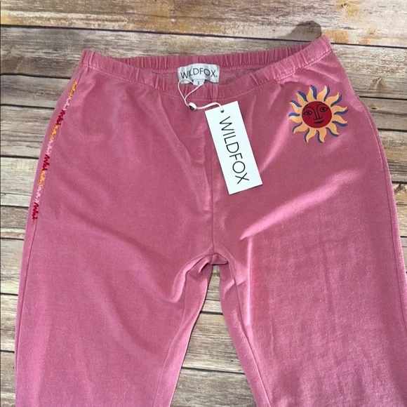 Wildfox Rose Joggers Knox pant with Sun Design - Picture 4 of 6
